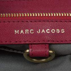 Pre Owned Marc Jacobs Red Quilted Jersey Bruna Bow Satchel