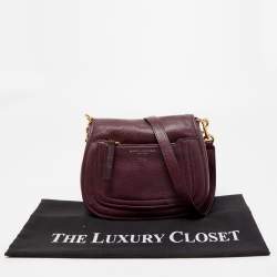 Pre Owned Marc Jacobs Plum Leather Mini Empire City Crossbody Bag