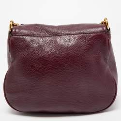 Pre Owned Marc Jacobs Plum Leather Mini Empire City Crossbody Bag