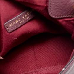 Pre Owned Marc Jacobs Plum Leather Mini Empire City Crossbody Bag