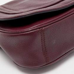 Pre Owned Marc Jacobs Plum Leather Mini Empire City Crossbody Bag