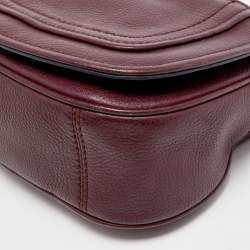 Pre Owned Marc Jacobs Plum Leather Mini Empire City Crossbody Bag