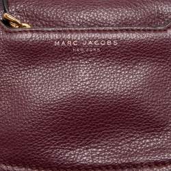 Pre Owned Marc Jacobs Plum Leather Mini Empire City Crossbody Bag