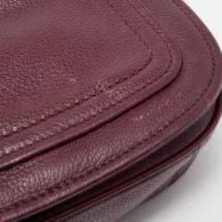 Pre Owned Marc Jacobs Plum Leather Mini Empire City Crossbody Bag