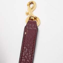 Pre Owned Marc Jacobs Plum Leather Mini Empire City Crossbody Bag