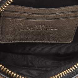 Pre Owned Marc Jacobs Beige/Black Soft Leather Snapshot Crossbody Bag