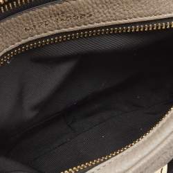 Pre Owned Marc Jacobs Beige/Black Soft Leather Snapshot Crossbody Bag