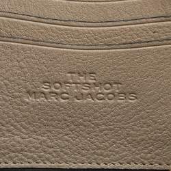 Pre Owned Marc Jacobs Beige/Black Soft Leather Snapshot Crossbody Bag