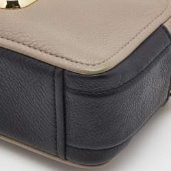 Pre Owned Marc Jacobs Beige/Black Soft Leather Snapshot Crossbody Bag