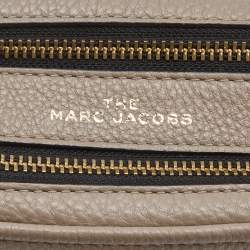 Pre Owned Marc Jacobs Beige/Black Soft Leather Snapshot Crossbody Bag