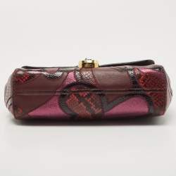 Marc Jacobs Multicolor Python Embossed and Leather The J Marc Patchwork Shoulder Bag