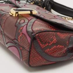 Marc Jacobs Multicolor Python Embossed and Leather The J Marc Patchwork Shoulder Bag