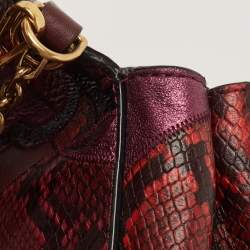 Marc Jacobs Multicolor Python Embossed and Leather The J Marc Patchwork Shoulder Bag