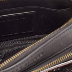 Pre Owned Marc Jacobs Black/Burgundy Velvet and Feather Snapshot Camera Crossbody Bag 