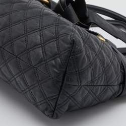 Pre Owned Marc Jacobs Black Leather Kari Satchel