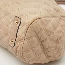 Pre Owned Marc Jacobs Beige Quilted Leather Stam Shoulder Bag