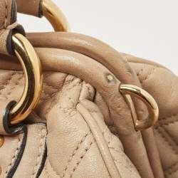 Pre Owned Marc Jacobs Beige Quilted Leather Stam Shoulder Bag