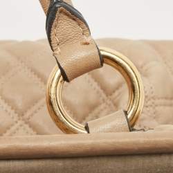Pre Owned Marc Jacobs Beige Quilted Leather Stam Shoulder Bag