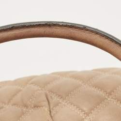 Pre Owned Marc Jacobs Beige Quilted Leather Stam Shoulder Bag