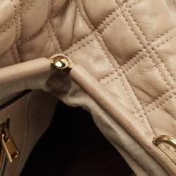 Pre Owned Marc Jacobs Beige Quilted Leather Stam Shoulder Bag