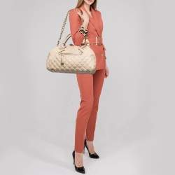 Pre Owned Marc Jacobs Beige Quilted Leather Stam Shoulder Bag