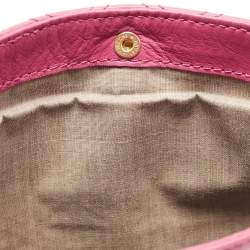 Pre Owned Marc Jacobs Dark Pink Quilted Leather Eugenie Clutch