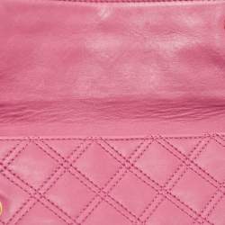 Pre Owned Marc Jacobs Dark Pink Quilted Leather Eugenie Clutch