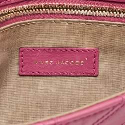 Pre Owned Marc Jacobs Dark Pink Quilted Leather Eugenie Clutch