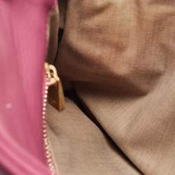 Pre Owned Marc Jacobs Dark Pink Quilted Leather Eugenie Clutch