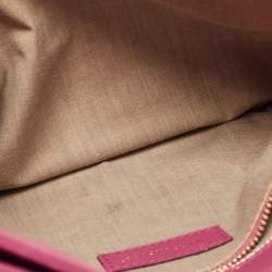 Pre Owned Marc Jacobs Dark Pink Quilted Leather Eugenie Clutch