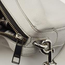 Marc Jacobs Light Grey Leather Lock That Messenger Bag