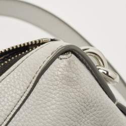 Marc Jacobs Light Grey Leather Lock That Messenger Bag