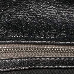 Marc Jacobs Dark Grey Quilted Leather Folded Clutch
