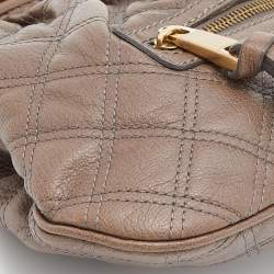 Pre Owned Marc Jacobs Beige Quilted Leather Little Stam Shoulder Bag