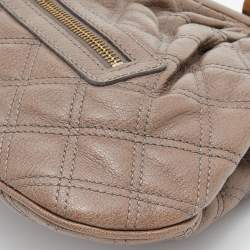 Pre Owned Marc Jacobs Beige Quilted Leather Little Stam Shoulder Bag