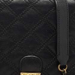 Marc Jacobs Black Quilted Leather Large Baroque Single Shoulder Bag