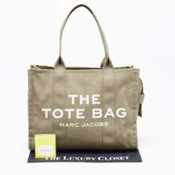 Marc Jacobs Khaki Green Canvas The Tote Bag 