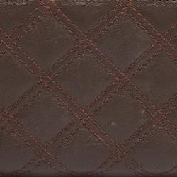 Marc Jacobs Brown Quilted Leather Deluxe Zip Around Wallet