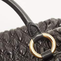 Marc Jacobs Black Quilted Leather Stam Satchel
