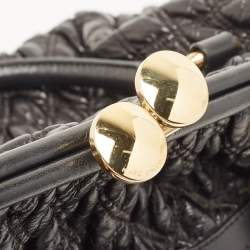 Marc Jacobs Black Quilted Leather Stam Satchel