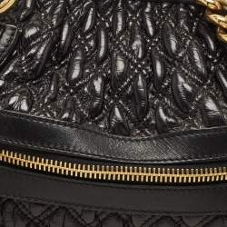 Marc Jacobs Black Quilted Leather Stam Satchel