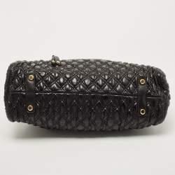 Marc Jacobs Black Quilted Leather Stam Satchel