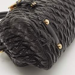 Marc Jacobs Black Quilted Leather Stam Satchel