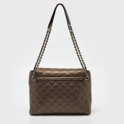 Marc Jacobs Metallic Quilted Leather Flap Shoulder Bag