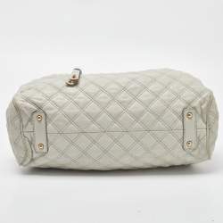 Marc Jacobs Ice Blue Quilted Leather Stam Satchel