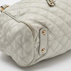 Marc Jacobs Ice Blue Quilted Leather Stam Satchel