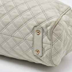 Marc Jacobs Ice Blue Quilted Leather Stam Satchel