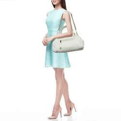 Marc Jacobs Ice Blue Quilted Leather Stam Satchel