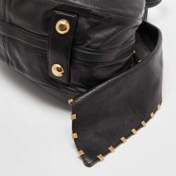 Marc Jacobs Black Leather Stud Embellished Knot Satchel 