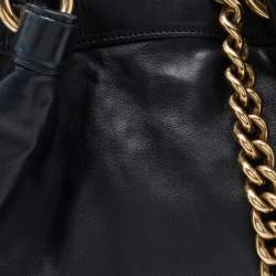 Marc Jacobs Black Leather Stud Embellished Knot Satchel 